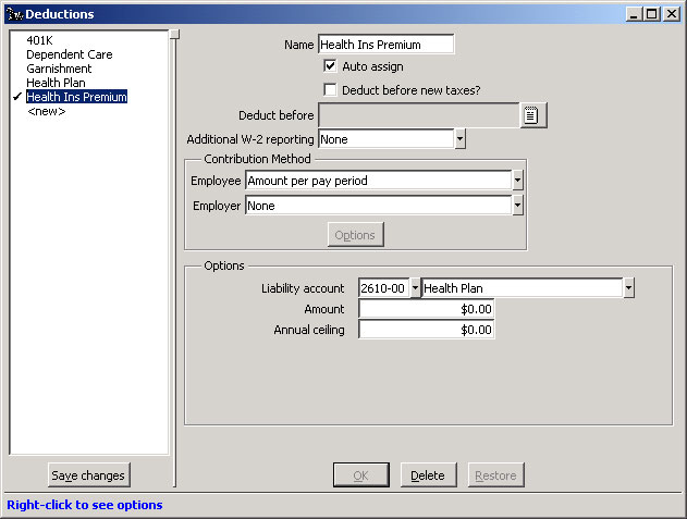 Configure Deductions