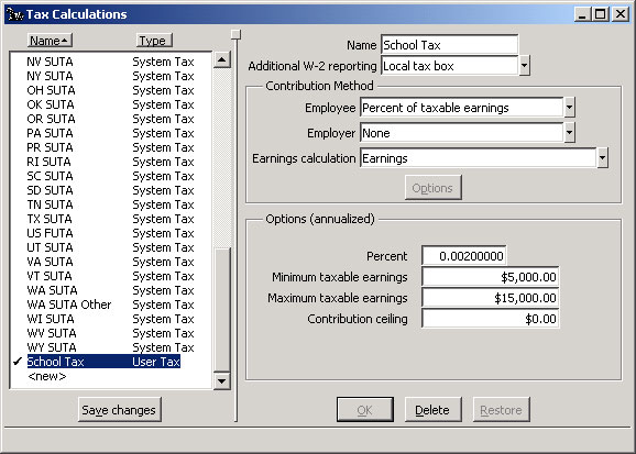 Configure Tax Calculations