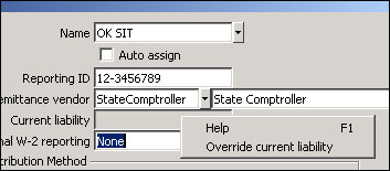 Configure Taxes Current liability