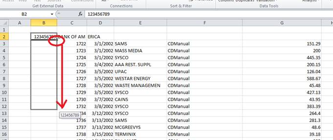 Modify spreadsheet